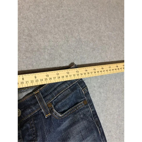 Womens 7 For All Mankind Jeans Size 26 Waist Boycut Button Fly Cropped Raw Hem - Picture 2 of 6